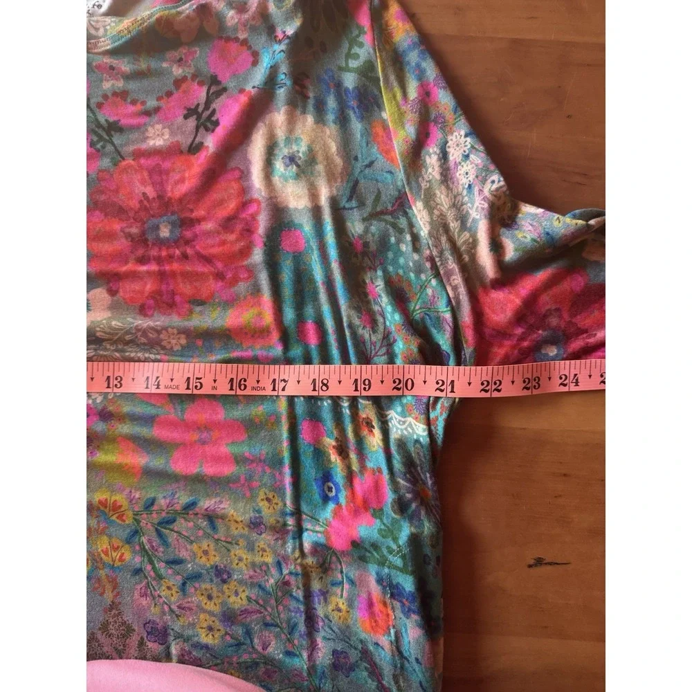 NWOT Natural Life Buttersoft Maxi Dress XXL Blue Garden Patchwork Adjustable Hem - Picture 10 of 10